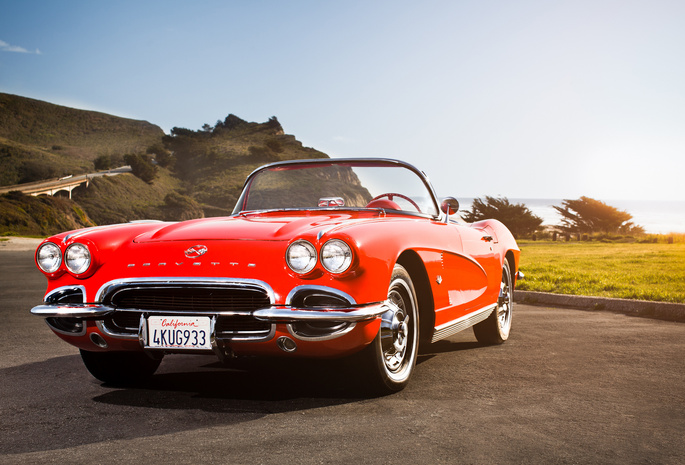 классика, chevrolet, california dreaming, Chevy, 1962, corvette