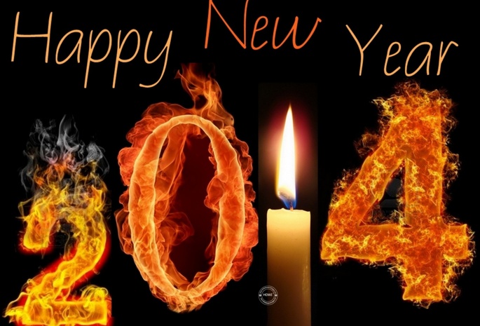 Новый год, 2014, свеча