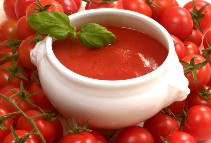 Томатный суп, томаты, супница, помидоры