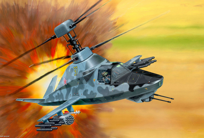 чёрный призрак, Ка-58, вертолёт, авиация, российский