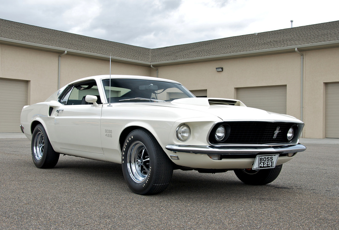 muscle car, форд, мустанг, 1969, 429, босс, mustang, Ford, white, boss