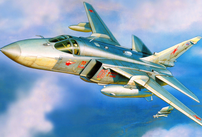 Су-24, фронтовой бомбардировщик, fencer