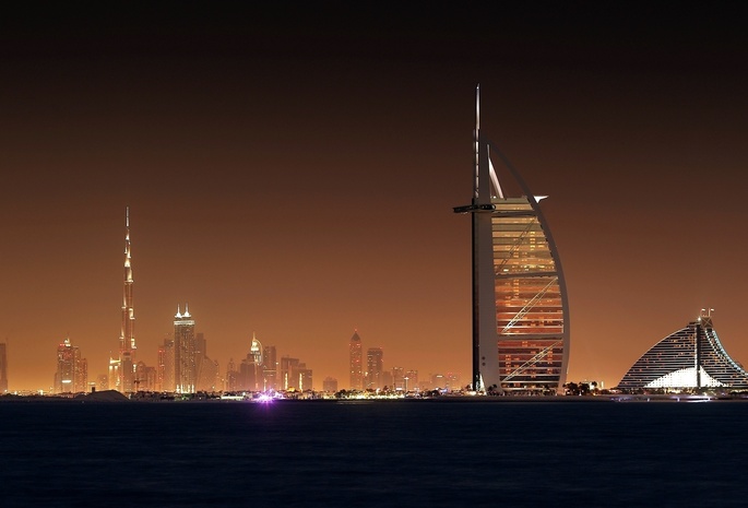 город, отель, Burj Al Arab, Дубай