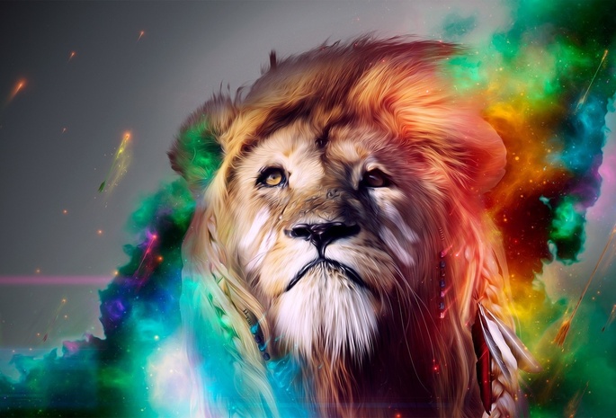 лев, креатив, цвета