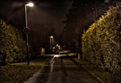 фонарь, Улица, дождь