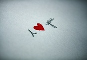 любовь, сердце, love, ручка, краски, рисунок, надпись, строчка, бумага, Мак ...