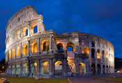 колизей, рим, rome, вечер, небо, италия, Colosseum