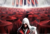 cgwallpapers, шляпы, red, Assassins creed, brotherhood