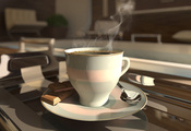 coffee cup, кофе, 3d, чашка