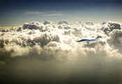 облака, высота, небо, Фото, полет, самолет