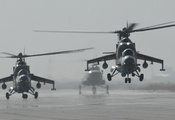 фото, аэродром, Вертолет, ми-35, взлет, вертолеты
