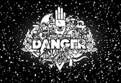 Danger, you, hand, abstract