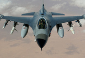 пилот, fighting, самолёт, falcon, ракеты, f-16, многоцелевой, бомбы, сражаю ...