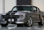 eleonor, Muscle car, серебро, shelby gt500, ford mustang
