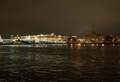 питер, мост, Санкт-петербург, ночь