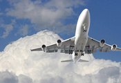 облака, боинг, небо, фото, Самолет, полет, высота, 747, boeing