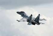 Су-35, истребитель, многоцелевой, небо. высоита, самолет