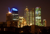 Москва, москва сити, ночь, moscow city
