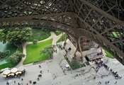 Париж, парк, люди, франция, башня эйфеля