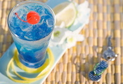 Коктейль, лимон, вишня, cocktail, стакан, drink, напиток, лёд Коктейль, лимон, вишня, cocktail, стакан, drink, напиток, лёд