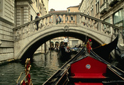 мост, Италия, гандола, венеция