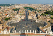 Ватикан, святого петра, река, площадь, обелиск, мосты