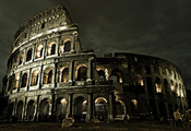 сооружение, арена, Рим, италия, колизей