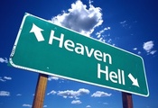 ад, выбор, пути, указатель, рай, Heaven or hell