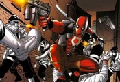 gun, Deadpool, marvel, comics, heroes