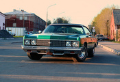 дорога, impala 1973, дома, Chevrolet, город