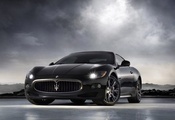 черный, granturismo-s, Maserati