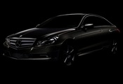Mercedes-benz, черный, купе, e-class
