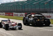 f1, with, the dark knight movie, Toyota, the, car, batmobile, at silverston ...