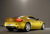 v8, vantage, желтый, Aston martin