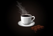 чашка, минимализм, Кофе, вектор, шоколад