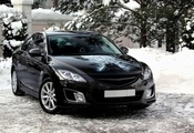 Mazda 6, batman, снег