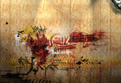 граффити, надпись, стена, Деревянная