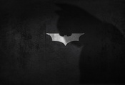 тёмный рыцарь, логотип, Бэтмен, тень