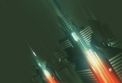 city, future, 3d, abstract, Amplifier404