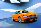 Audi, скорость, оранжевый, tt-s