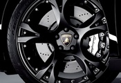 черный, Lamborghini, колесо