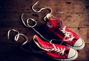шнурки, разное, Фото, кеды, красные, обои, фон