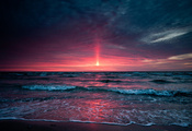 Закат, море, небо, sunset