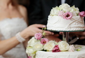 Свадьба, торт, невеста