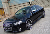 2010, черная, тюнинг, диски, Audi, a6