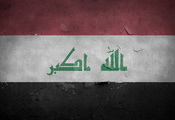 стена, ирак, текст, Iraq, текстура, флаг, надпись
