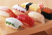морепродукты, роллы, Еда, суши, японская кухня