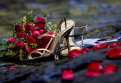 bouquet, roses, Цветы, букет, свадьба, flowers, романтика, розы, rose