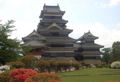 замок, мацумото, дворец, хонсю, Япония