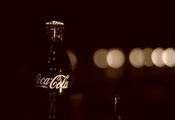 Coca-cola, стекло, сепия, бутылка